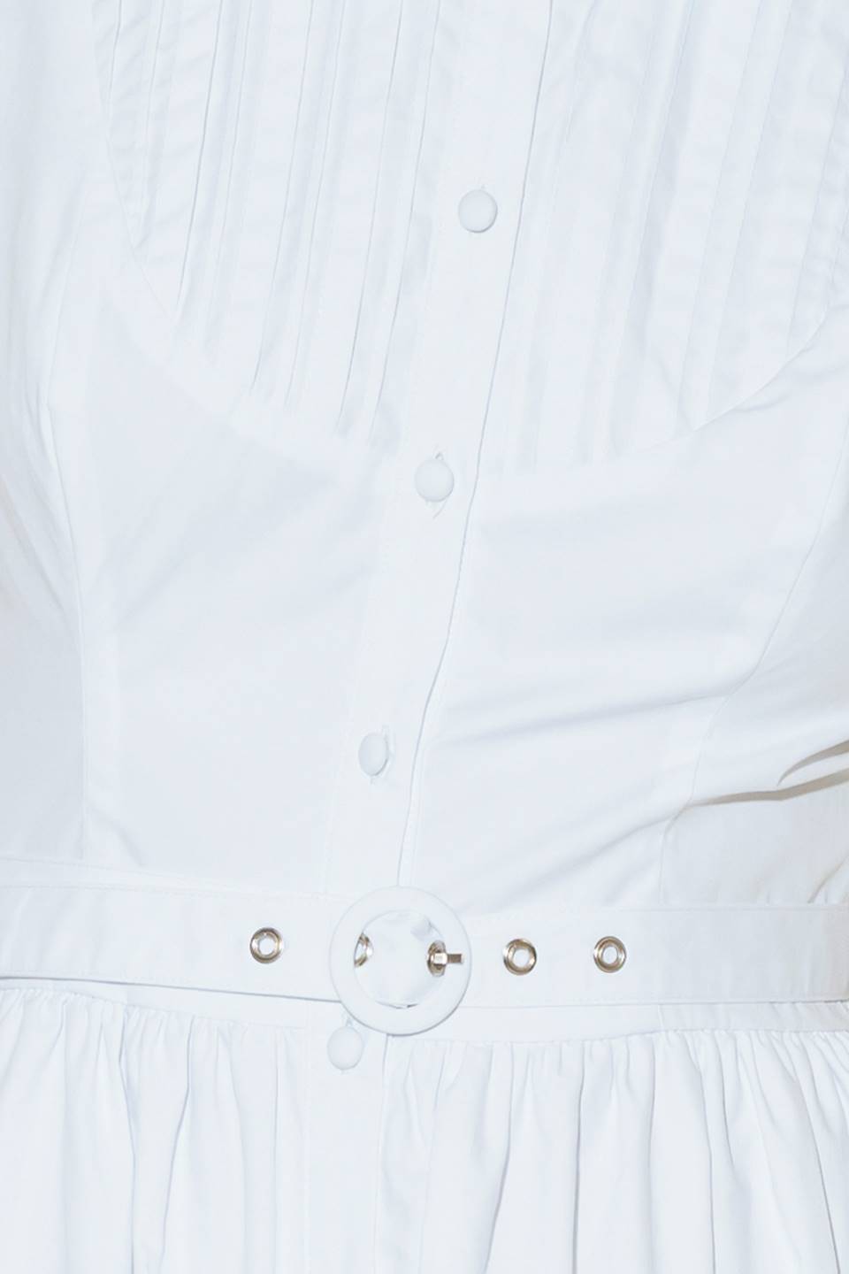 NUE EASE WHITE WOVEN MDI DRESS Flying Tomato